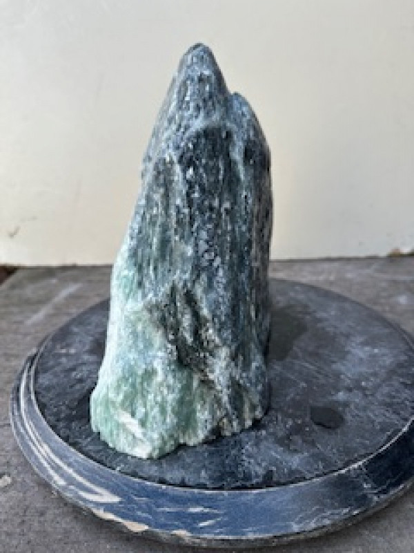 Speckstein; Einzelst�ck; Indien; schwarz-gr�n; 7,570 kg