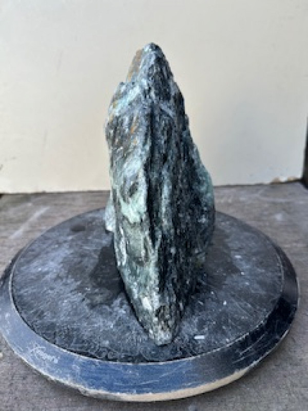 Speckstein; Einzelst�ck; Indien; schwarz-gr�n; 7,570 kg