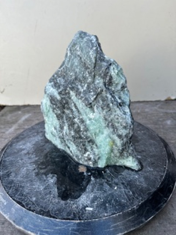 Speckstein; Einzelst�ck; Indien; schwarz-gr�n; 4,690 kg
