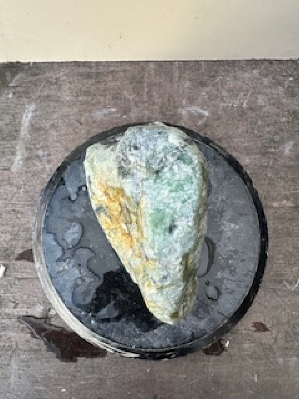 Speckstein; Einzelst�ck; Indien; t�rkis-schwarz; 8,510 kg