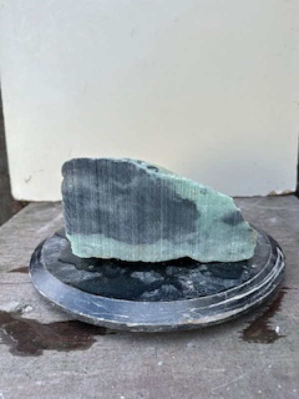 Speckstein; Einzelst�ck; Indien; t�rkis-schwarz; 8,510 kg