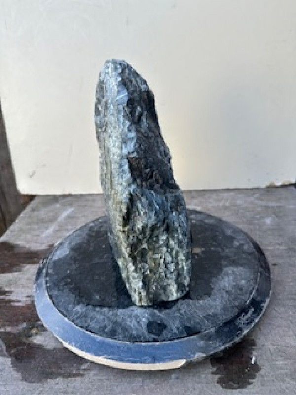 Speckstein; Einzelst�ck; Indien; dunkelgr�n; 8,240 kg