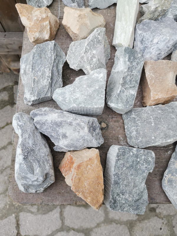 Speckstein; Einzelsortiment; 300-400g; 44 Steine; 15,160 kg