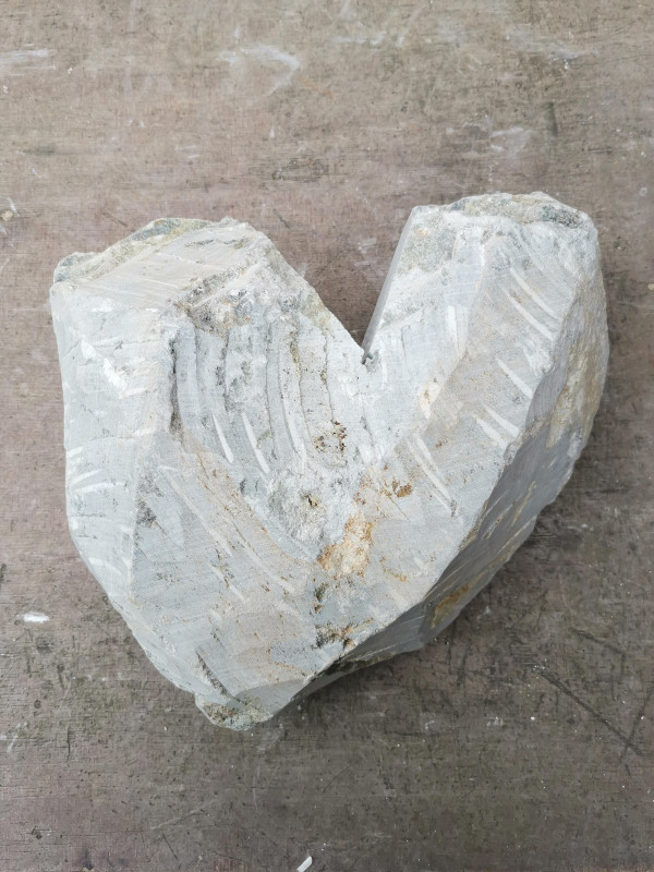 Speckstein; Einzelst�ck; Rohling; Herz; Brasilien; gr�n; 7,740 kg