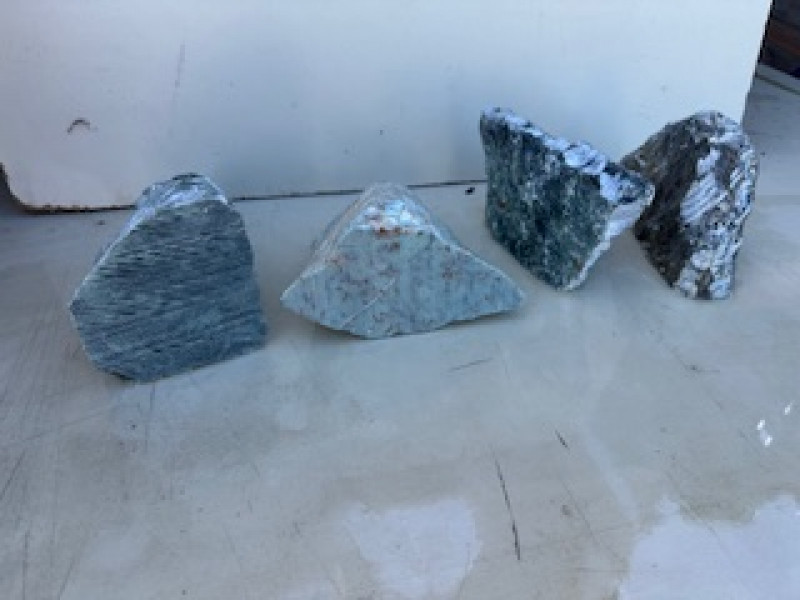 4 Specksteine; Einzelst�cke; zus. 6,950 kg