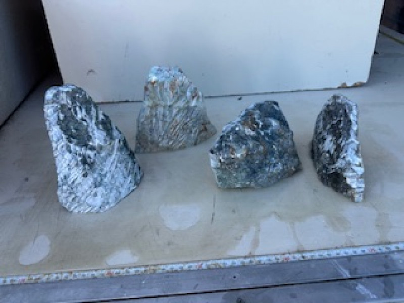 4 Specksteine; Einzelst�cke; zus. 6,950 kg