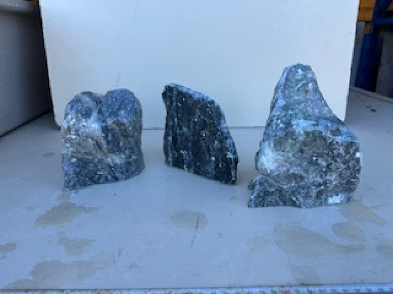3 Specksteine; Einzel Sortiment; 7,050 kg