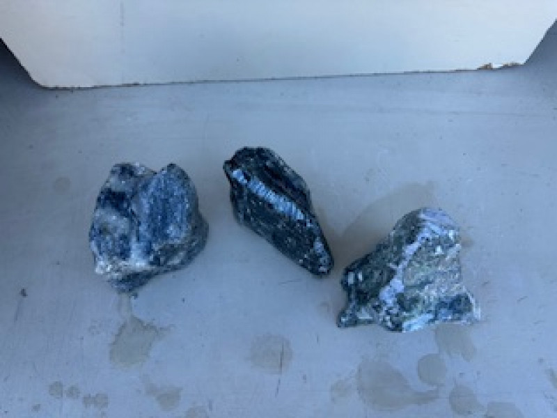 3 Specksteine; Einzel Sortiment; 7,050 kg