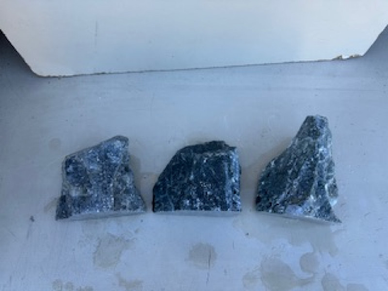 3 Specksteine; Einzel Sortiment; 7,050 kg
