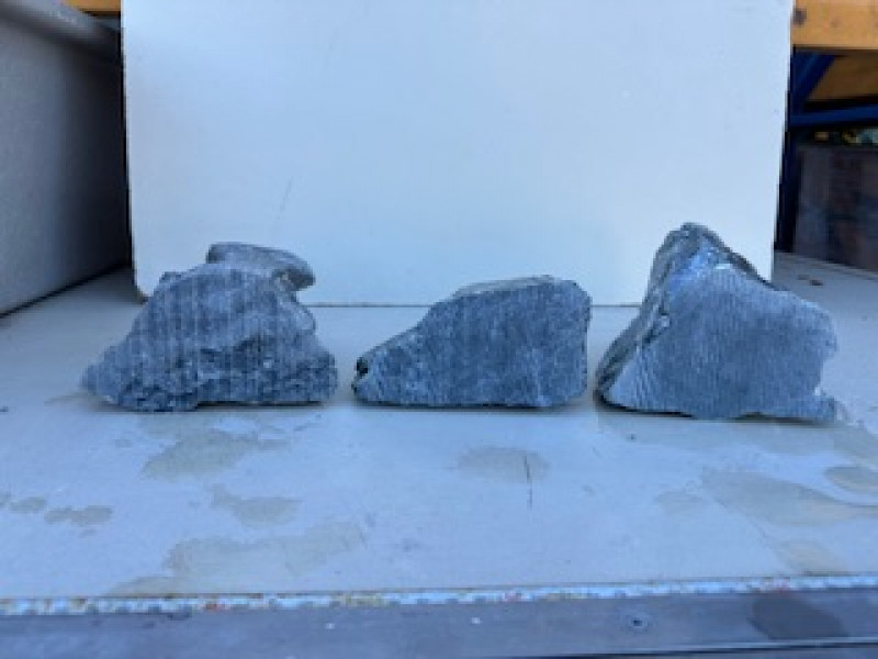 3 Specksteine; Einzel Sortiment; 7,050 kg