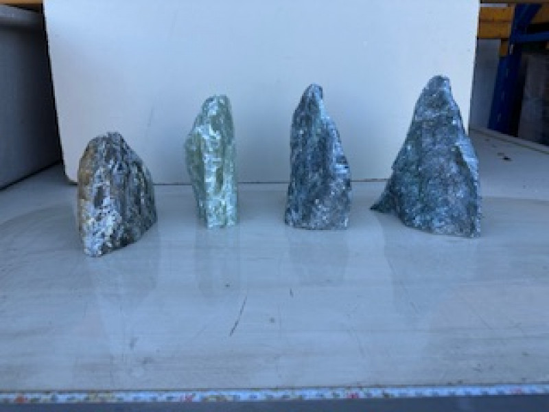 4 Specksteine; Einzel Sortiment; zus. 9,100 kg