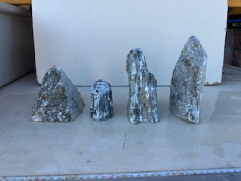 4 Specksteine; Einzelst�cke Sortiment; zus. 5,930 kg