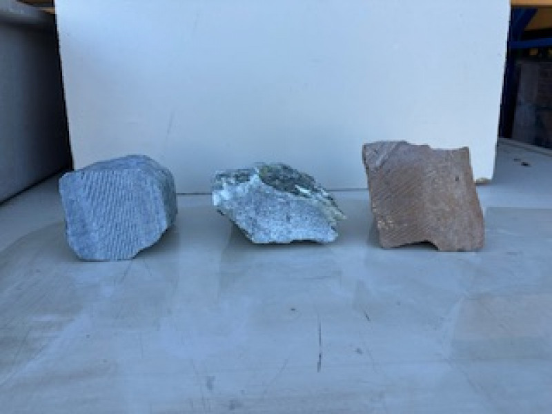 3 Specksteine; Einzelst�cke Sortiment; zus. 7,750 kg