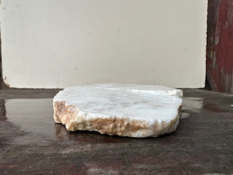 Speckstein; Scheibe; wei�; 1,840 kg