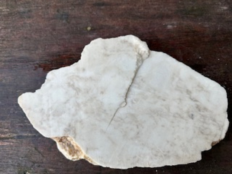 Speckstein; Scheibe; wei�; 1,840 kg