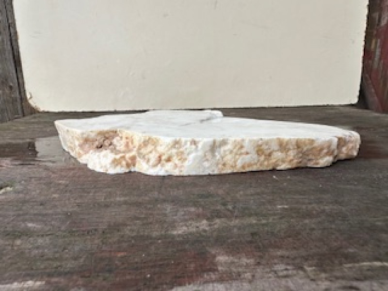 Speckstein; Scheibe; wei�; 1,840 kg