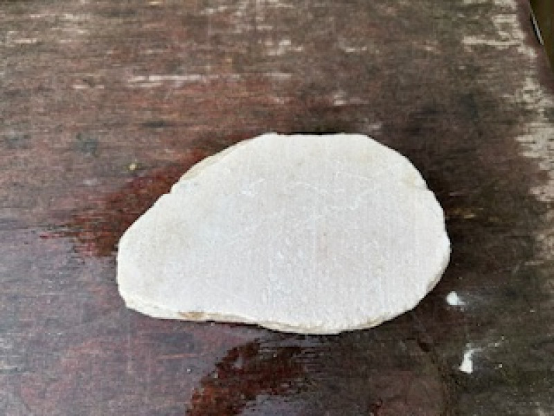 Speckstein; Scheibe; Brasilien; wei�; 3,430 kg