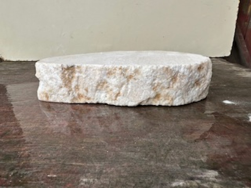 Speckstein; Scheibe; Brasilien; wei�; 3,430 kg