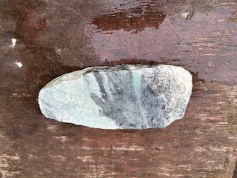 Speckstein; Scheibe; t�rkis-schwarz; 3,880 kg