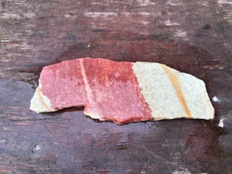 Speckstein; Scheibe; Indien; rot-beige; 2,160 kg