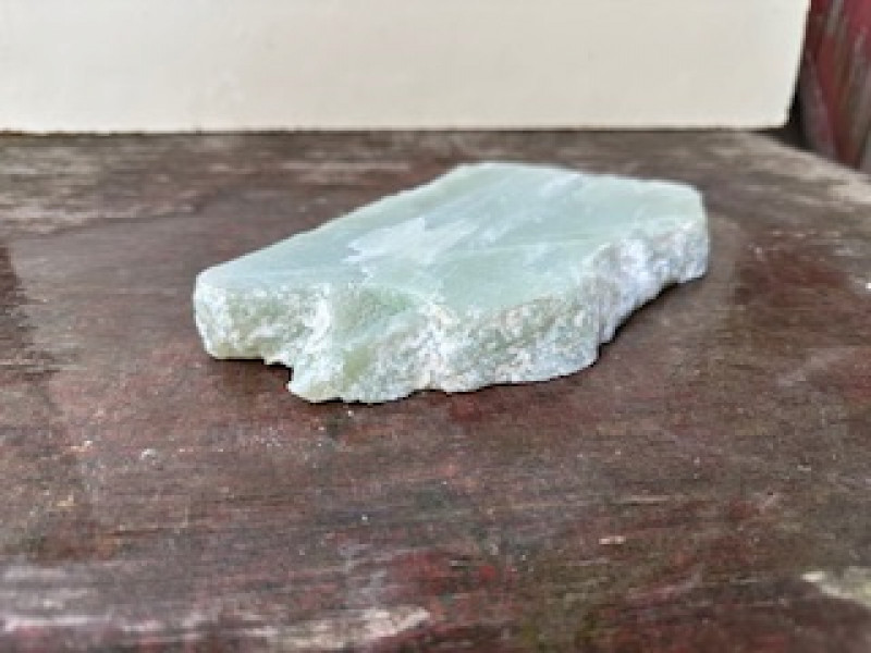 Speckstein; Scheibe; Indien; hellgr�n; 1,530 kg