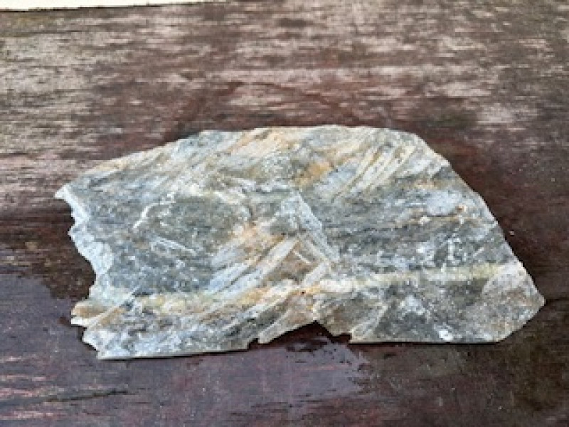 Speckstein; einseitige Scheibe; grau-Mix; 1,020 kg