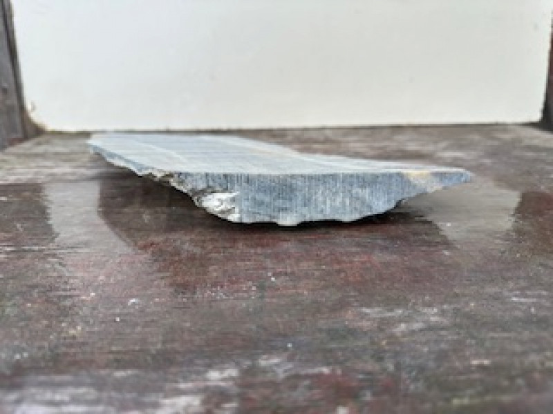Speckstein; einseitige Scheibe; grau-Mix; 1,020 kg