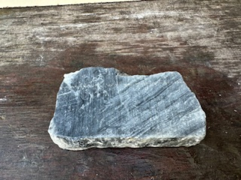 Speckstein; Einzelst�ck; Scheibe; schwarz-wei�; 1,300 kg
