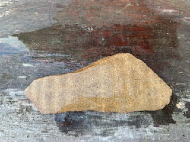 Speckstein; Scheibe; Einzelst�ck; braun; 0,920 kg