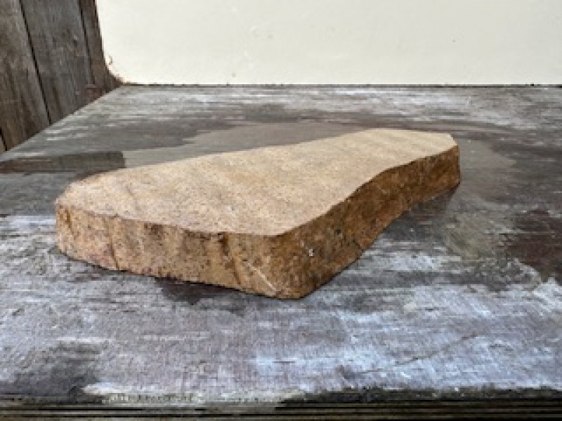 Speckstein; Scheibe; Einzelst�ck; braun; 0,920 kg