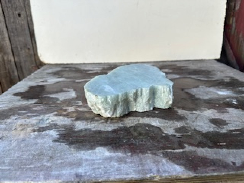 Speckstein; Scheibe; Einzelst�ck; hellgr�n; 2,500 kg