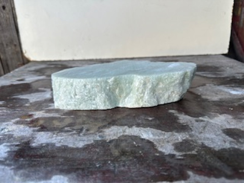 Speckstein; Scheibe; Einzelst�ck; hellgr�n; 2,500 kg