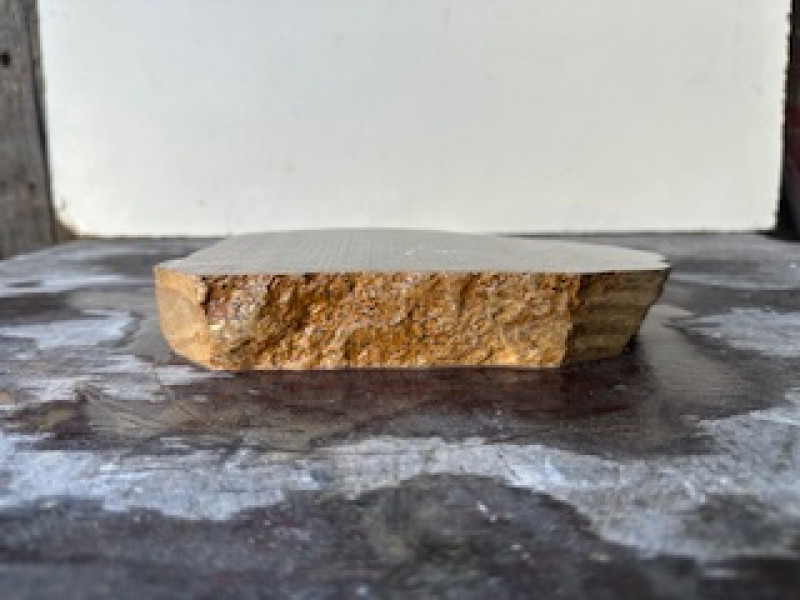 Speckstein; Scheibe; Einzelst�ck; braun; 1,920 kg