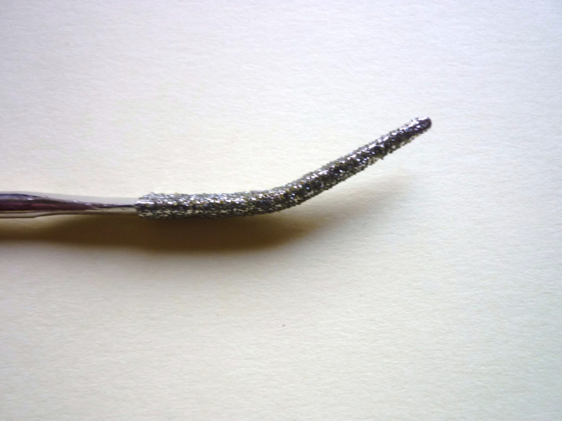 Diamant-Riffelfeile, halbrundspitz, gebogen 18 cm