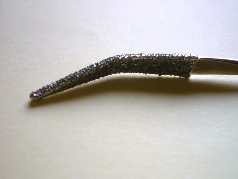 Diamant-Riffelfeile, halbrundspitz, gebogen 18 cm