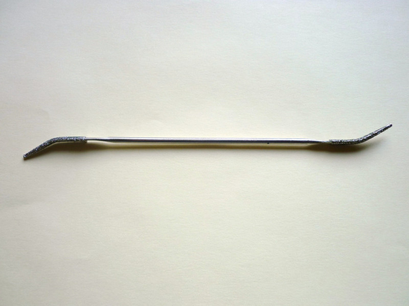 Diamant-Riffelfeile, halbrundspitz, gebogen 18 cm