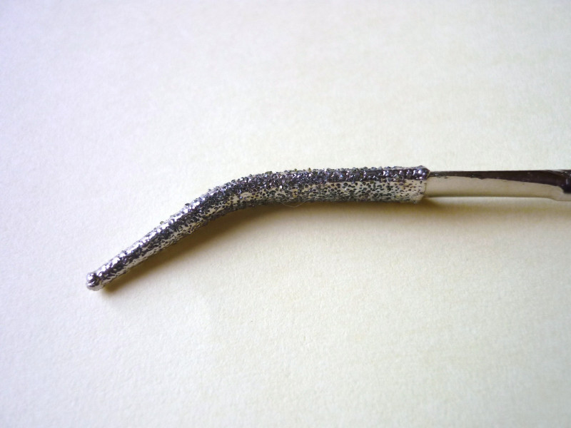 Diamant-Riffelfeile, ovalspitz, gebogen 18 cm