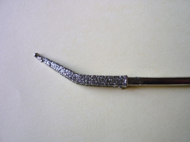 Diamant-Riffelfeile, vierkantspitz, gebogen 18 cm