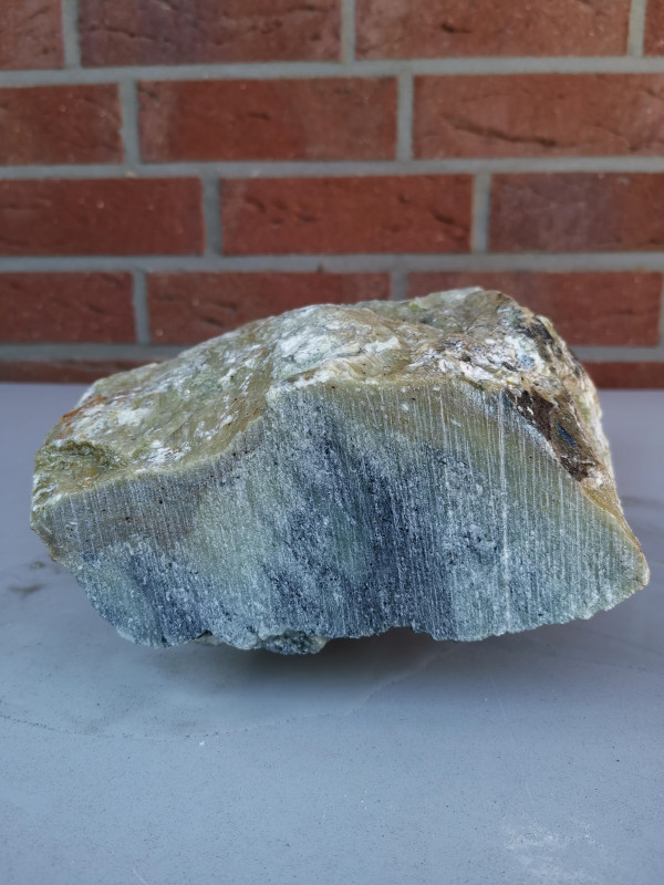 Speckstein, Indien, trkis-schwarz, tlw. hellgrn bis grnbraun, 5 kg
